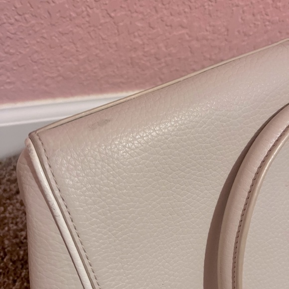 Kate Spade Beige Cream Chester Street Allyn Pebbled Leather Large Tote Purse - Picture 4 of 7